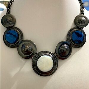 5 for $15 Black and Blue Statement Necklace